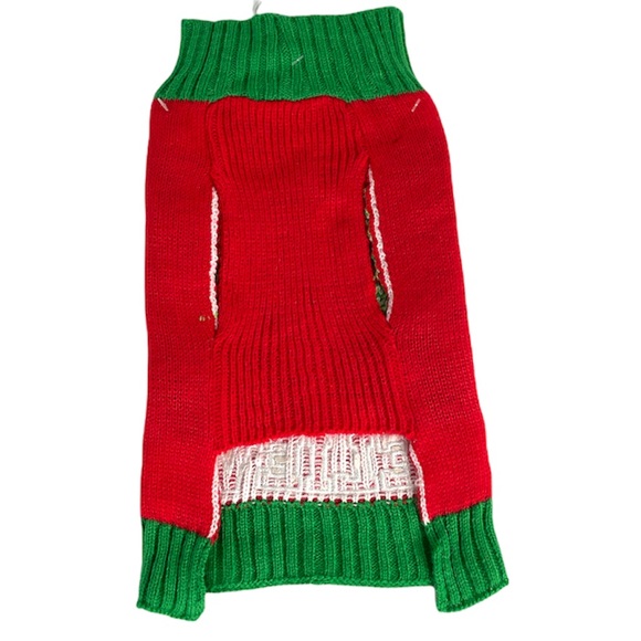 Simply Dog Unicorn Believe Dog Sweater, Red, Green, Small - Picture 2 of 5